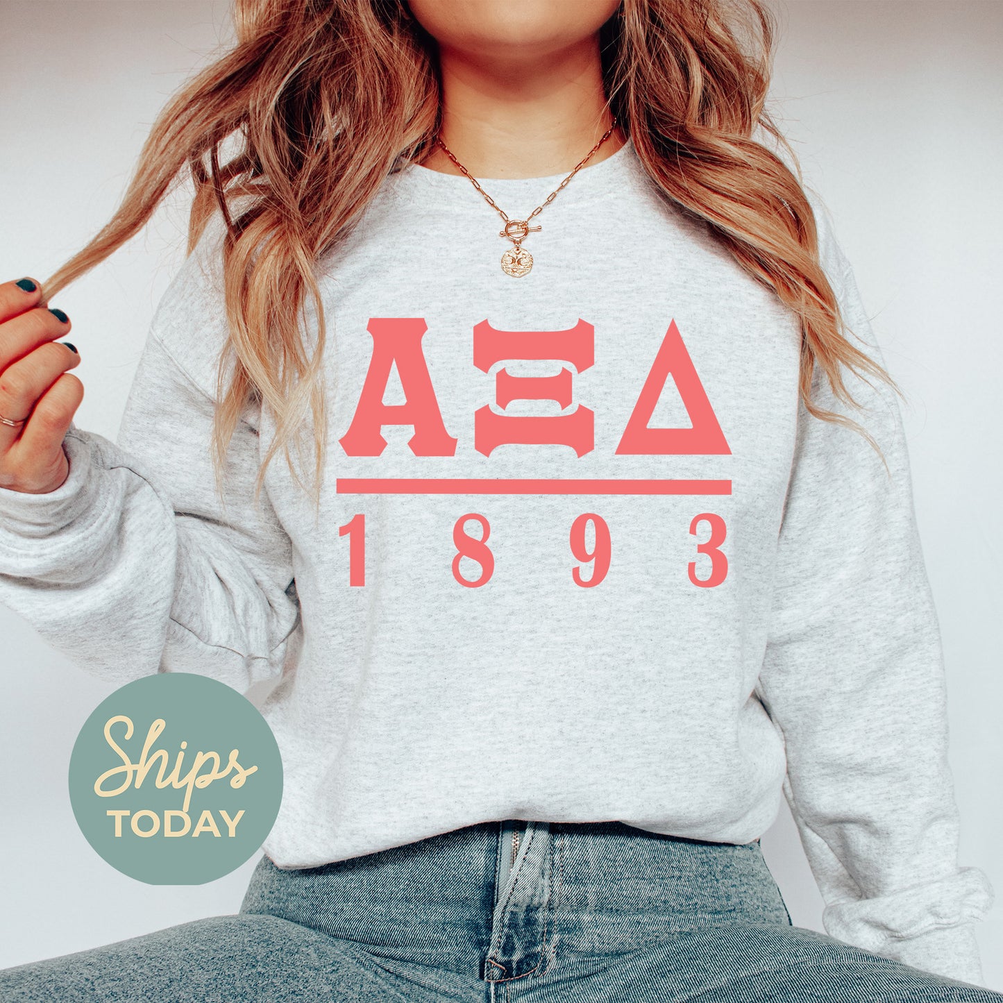 Alpha Xi Delta Monochromatic Sorority Sweatshirt _ 30851g