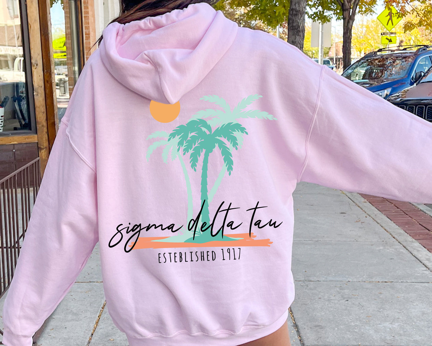 Sigma Delta Tau Island Sisterhood Sorority Hoodie _ 33580g
