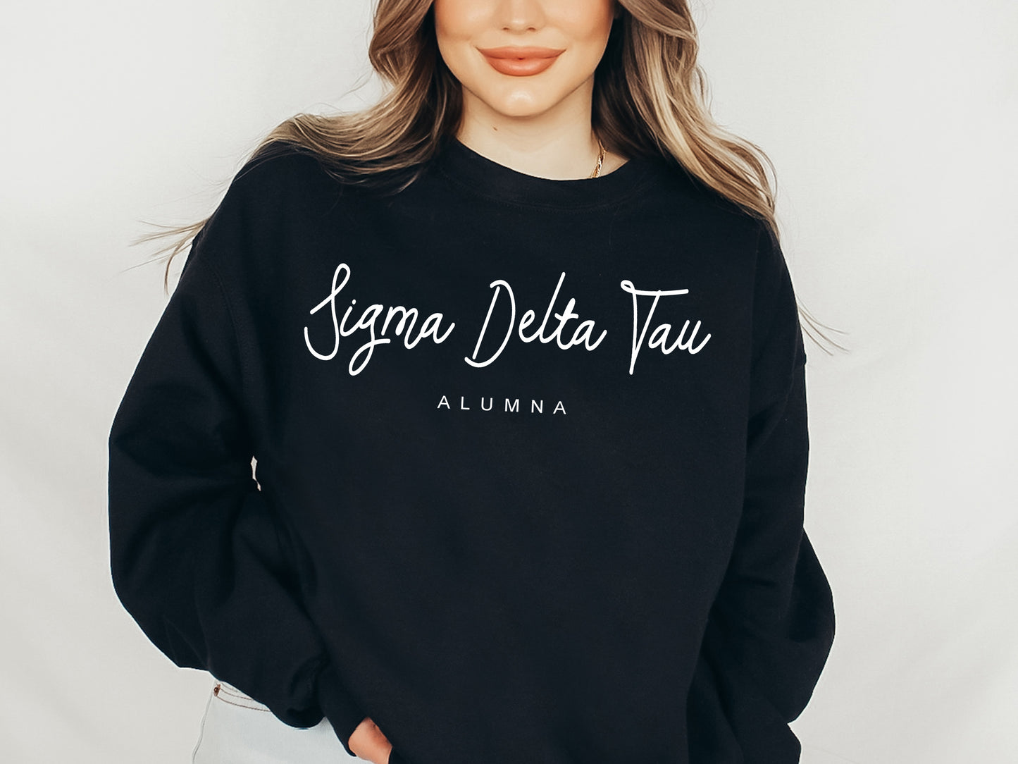 Sigma Delta Tau Flashy Alumna Sorority Sweatshirt _ 2546g