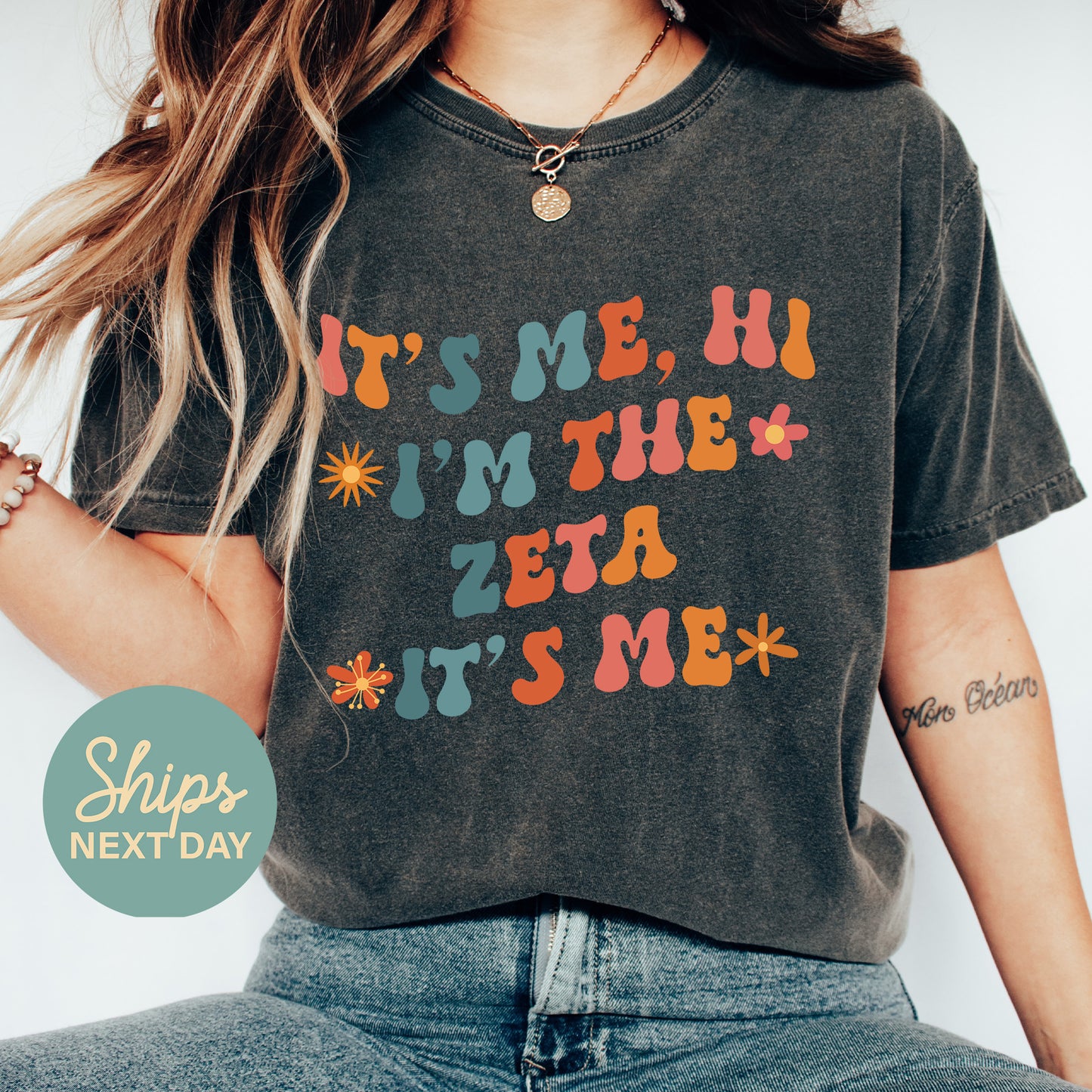 Zeta Tau Alpha Style Sorority T-shirt _ 36016g