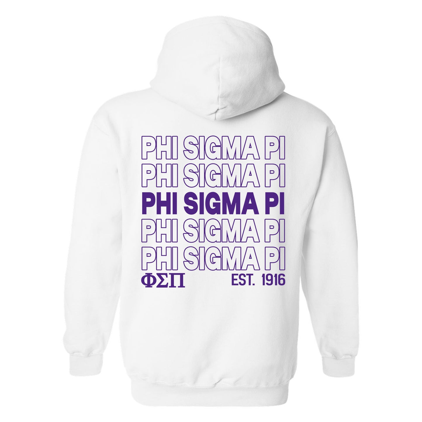 Phi Sigma Pi Repeating Letters COED Hoodie _ 35595g