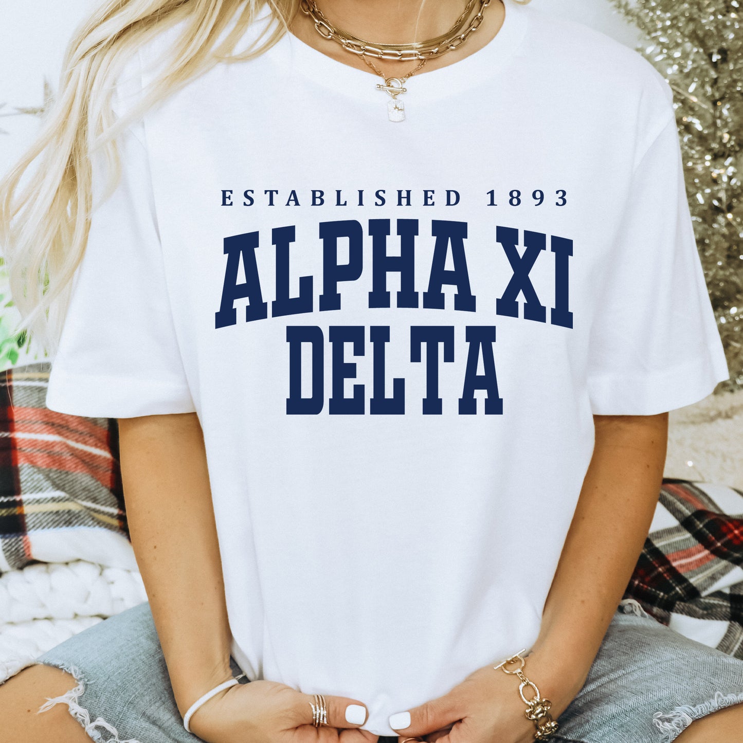 Alpha Xi Delta Bold Letters Sorority T-shirt _ 35128g