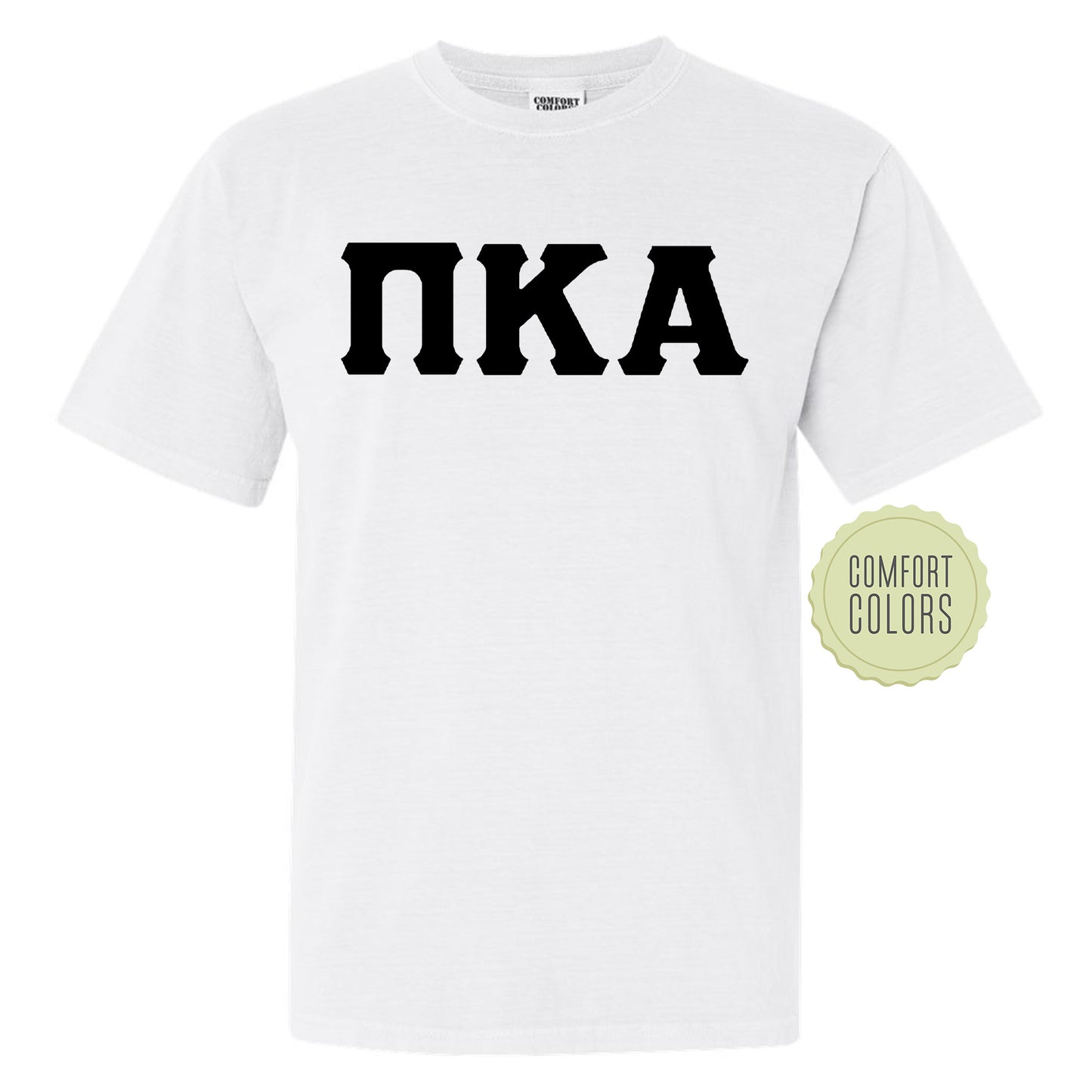 Pi Kappa Alpha Black Letters Comfort Colors Farternity T-shirt _ 34925g