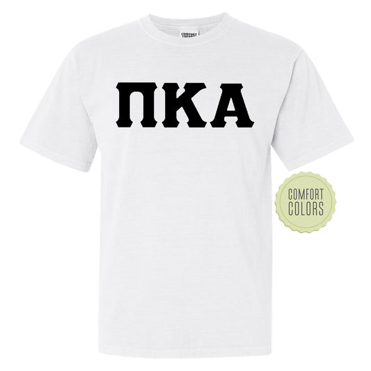 Pi Kappa Alpha Black Letters Comfort Colors Farternity T-shirt _ 34925g