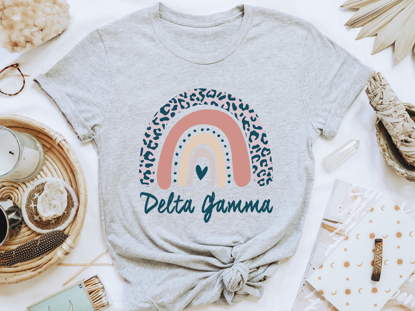 Delta Gamma Greek Rainbow Sorority T-shirt _ 2744g