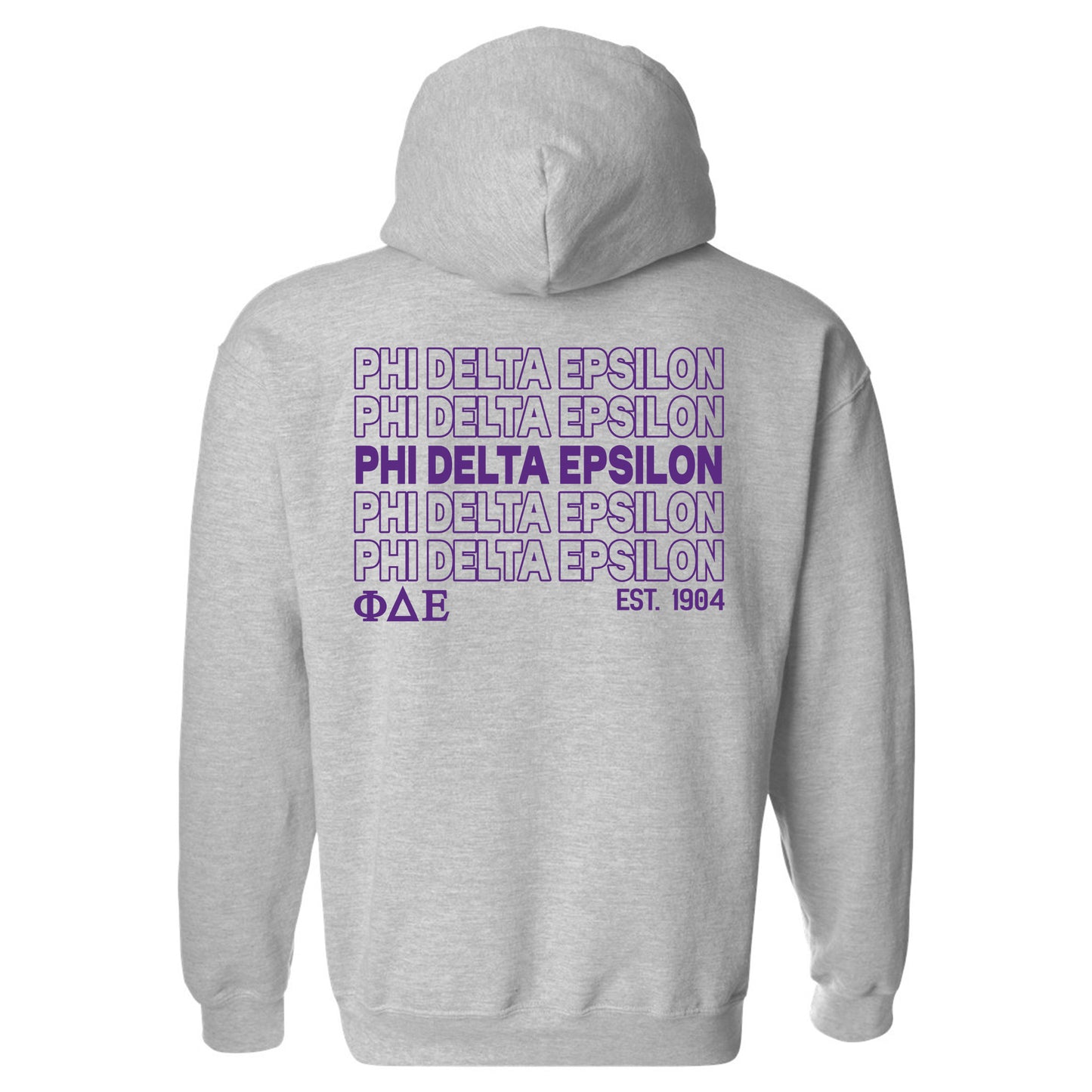 Phi Delta Epsilon Repeating Letters COED Hoodie _ 35594g