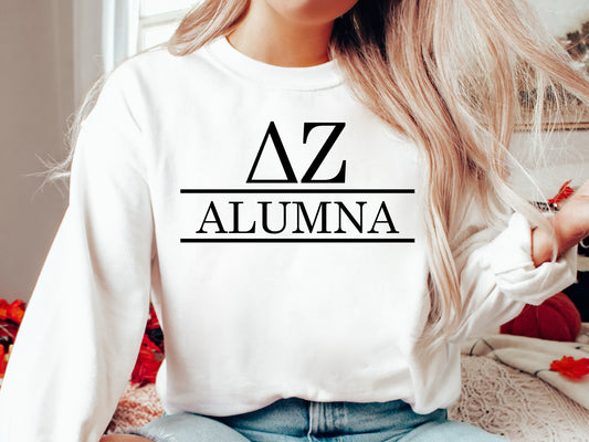 Delta Zeta Just Turned Alumna Sorority Sweatshirt _ 30747g