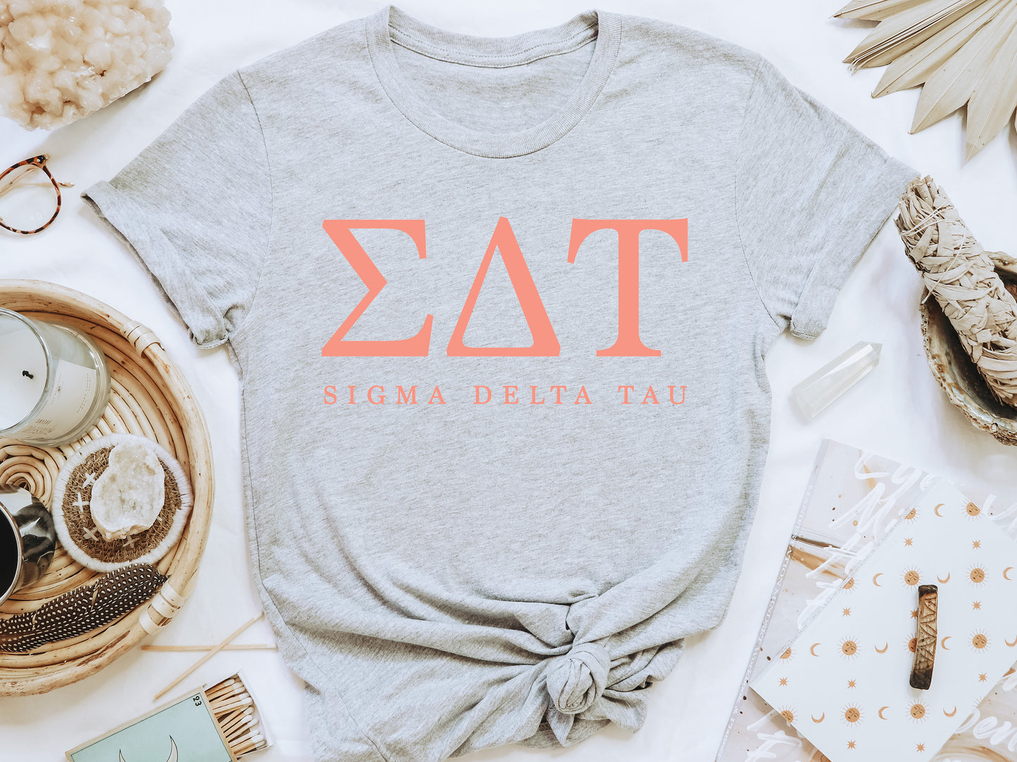Sigma Delta Tau Pink Personality Sorority T-shirt _ 669g