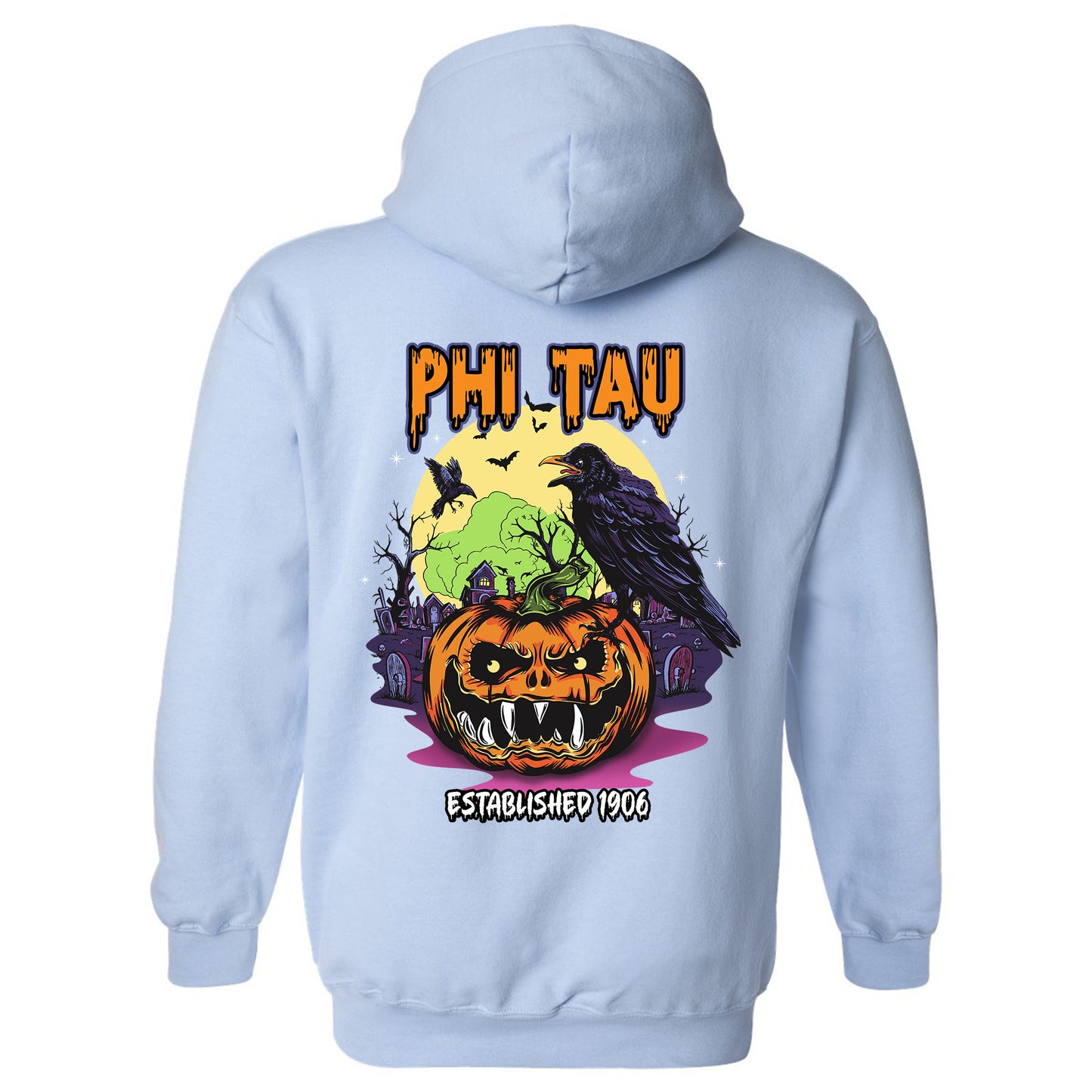 Phi Kappa Tau Halloween Bats Fraternity Hoodie _ 36268g