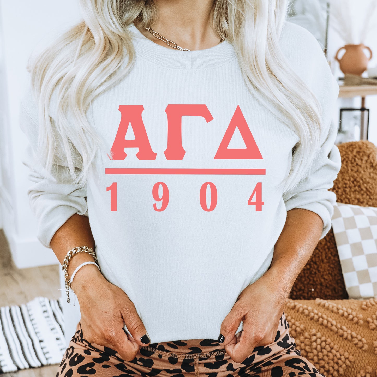 Alpha Gamma Delta Monochromatic Sorority Sweatshirt _ 30846g