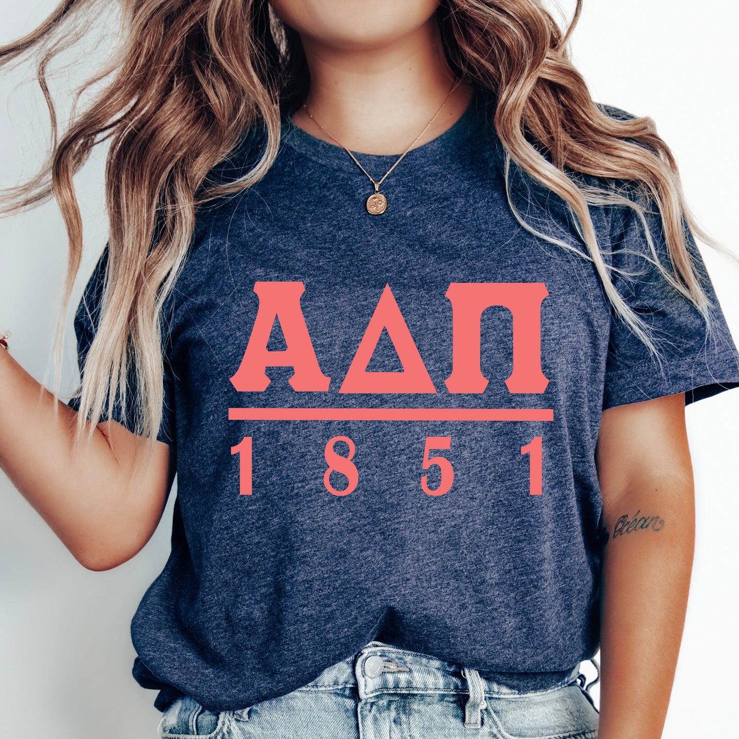 Alpha Delta Pi Monochromatic Sorority T-shirt _ 30844g