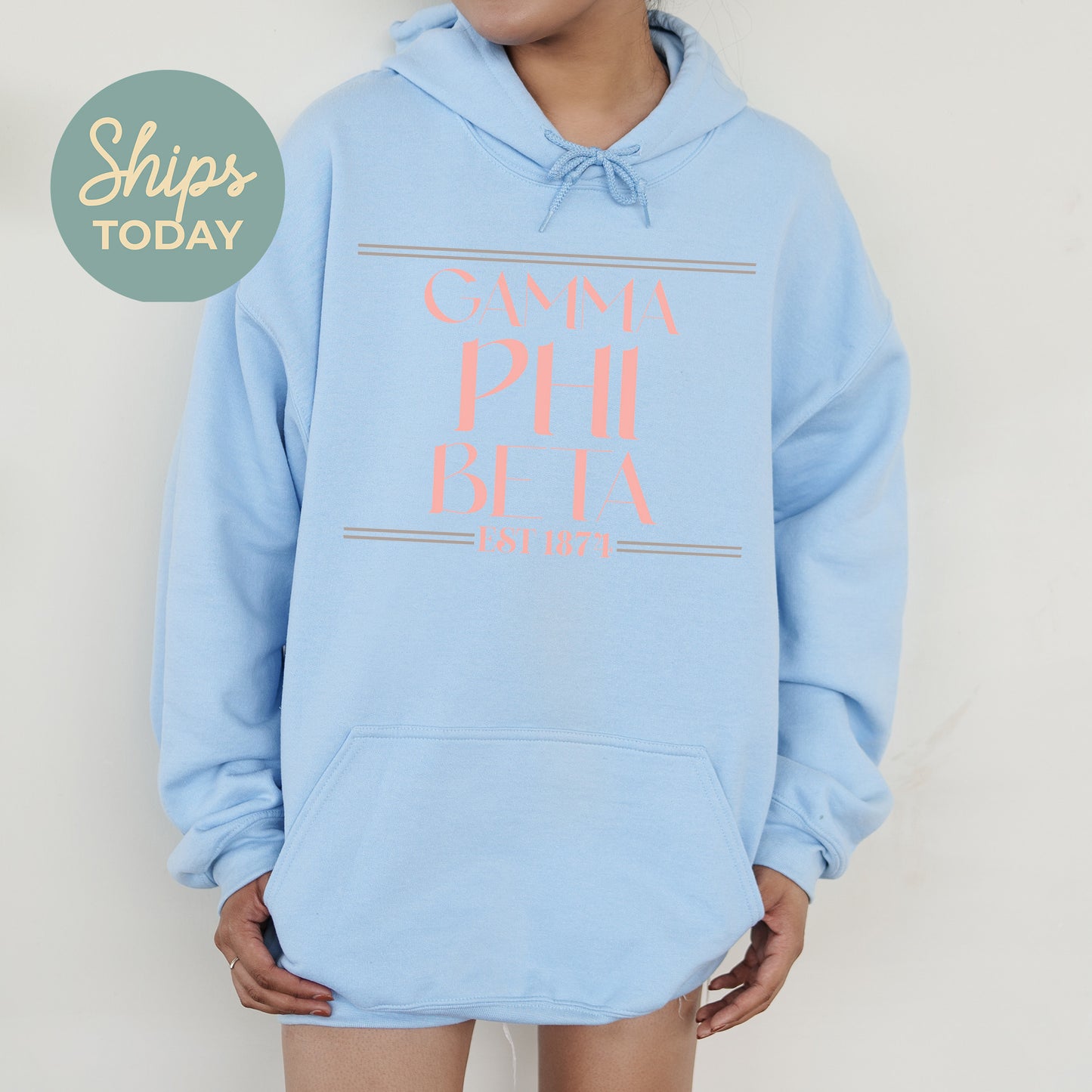 Gamma Phi Beta Greek Harmony Sorority Hoodie _ 34978g