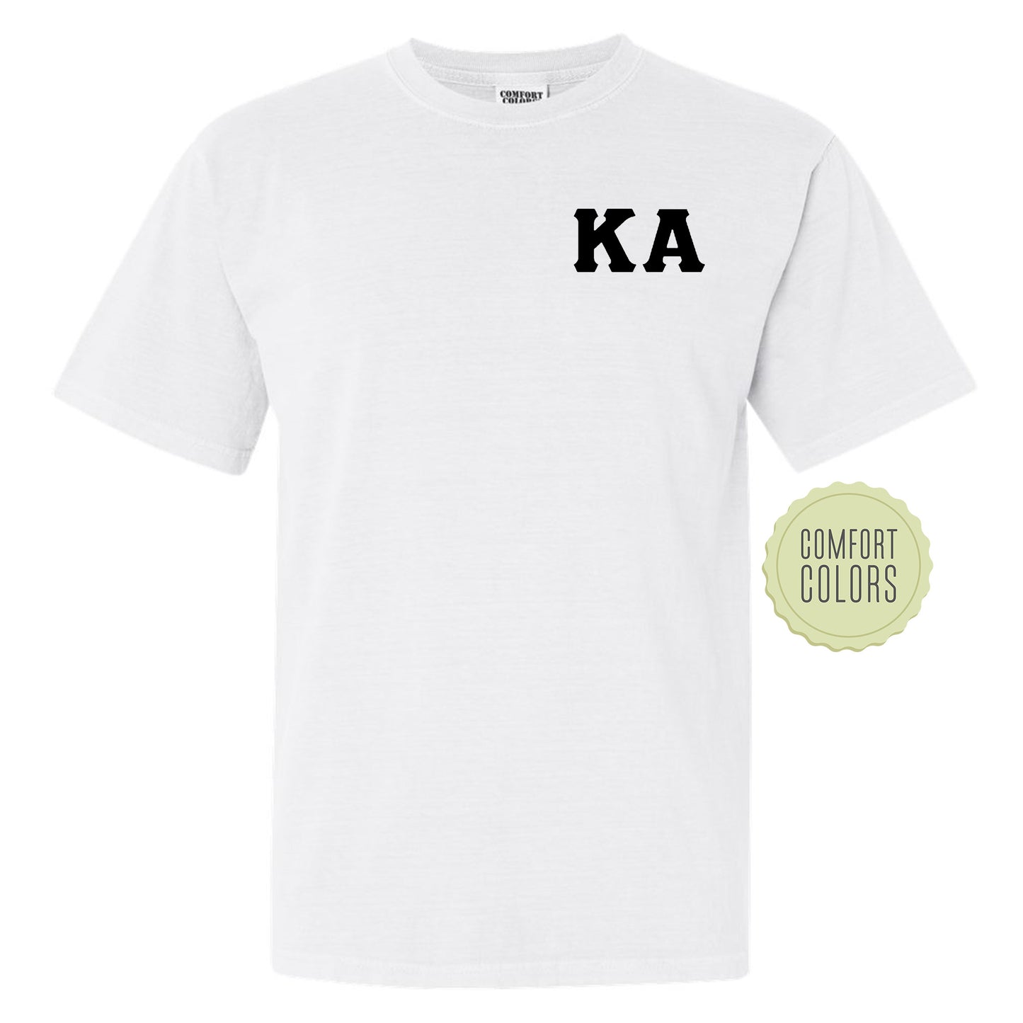 a white t - shirt with the word ka on it