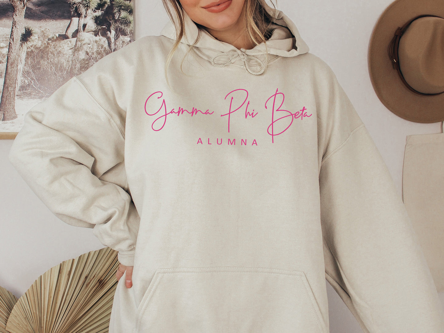 Gamma Phi Beta Simple and Sweet Alumna Sorority Hoodie _ 506g