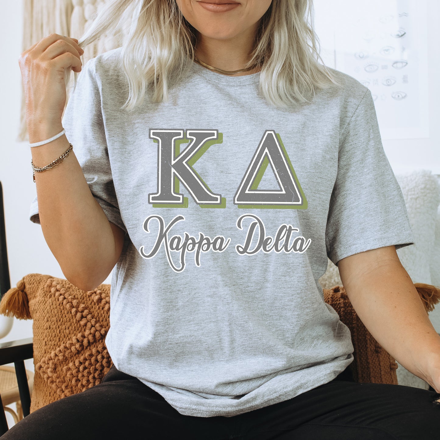 Kappa Alpha Theta Greek Colors Sorority T-shirt _ 36084g