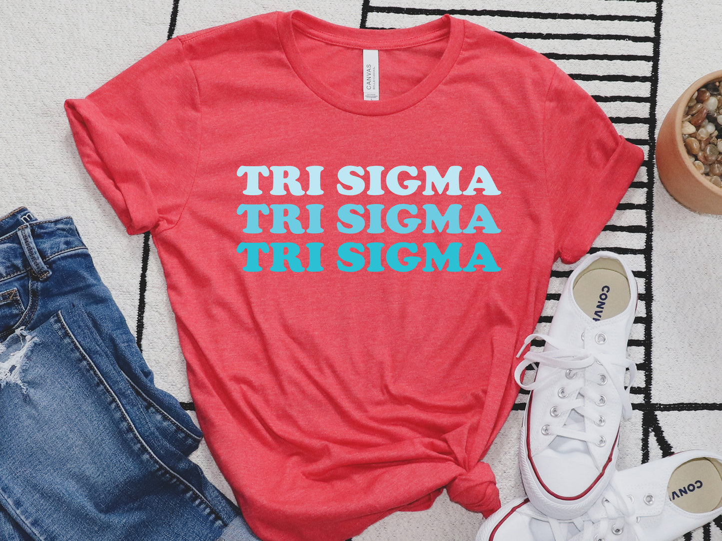 Sigma Sigma Sigma Touch of Blue Sorority T-shirt _ 2600g