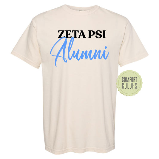 Zeta Psi Alumni Comfort Colors Fraternity T-shirt _ 30790g