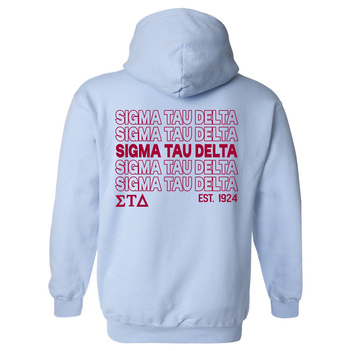 Sigma Tau Delta Repeating Letters COED Hoodie _ 35597g