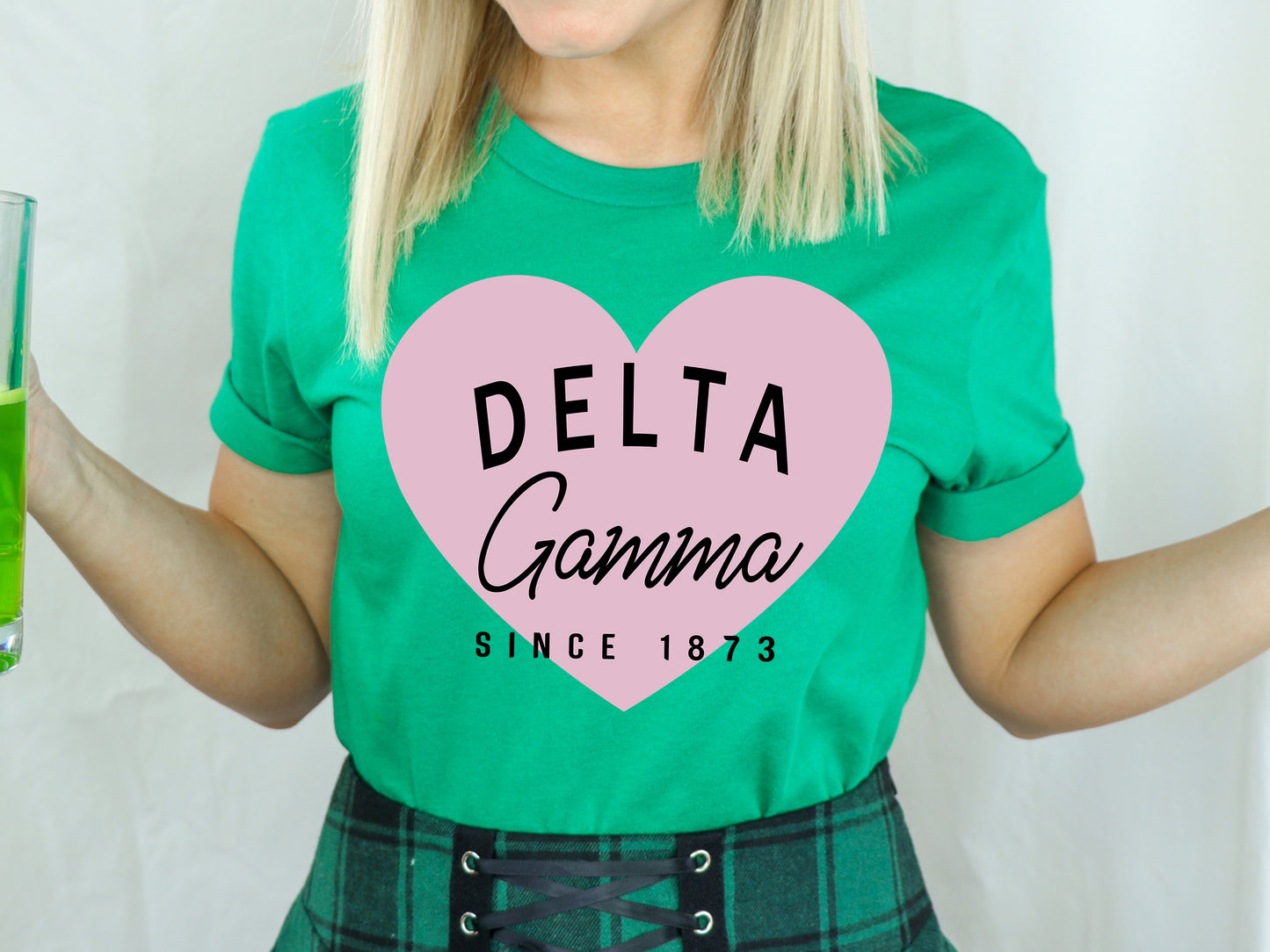 Delta Gamma Pretty in Pink Sorority T-shirt _ 451g