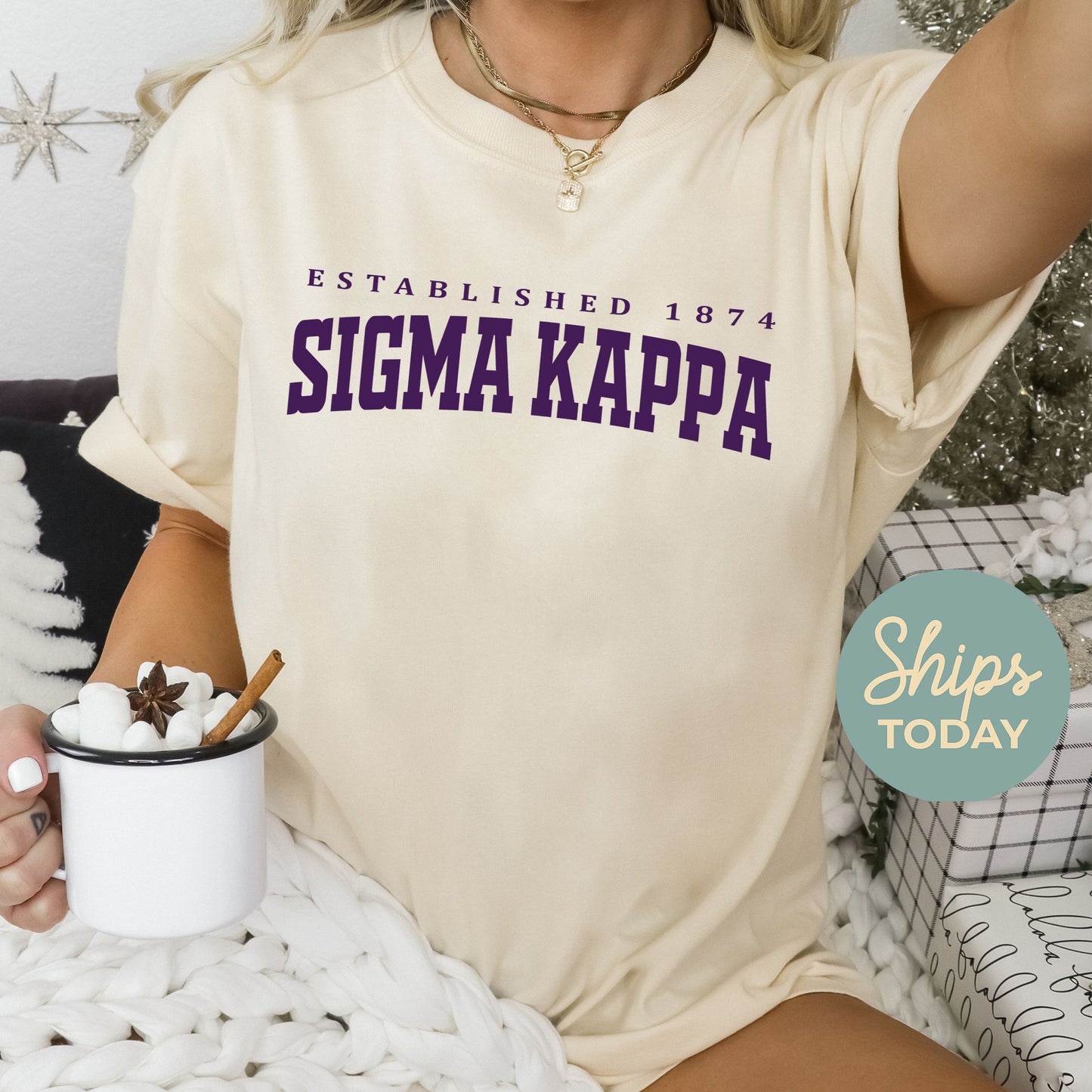 Sigma Kappa Bold Letters Sorority T-shirt _ 35142g