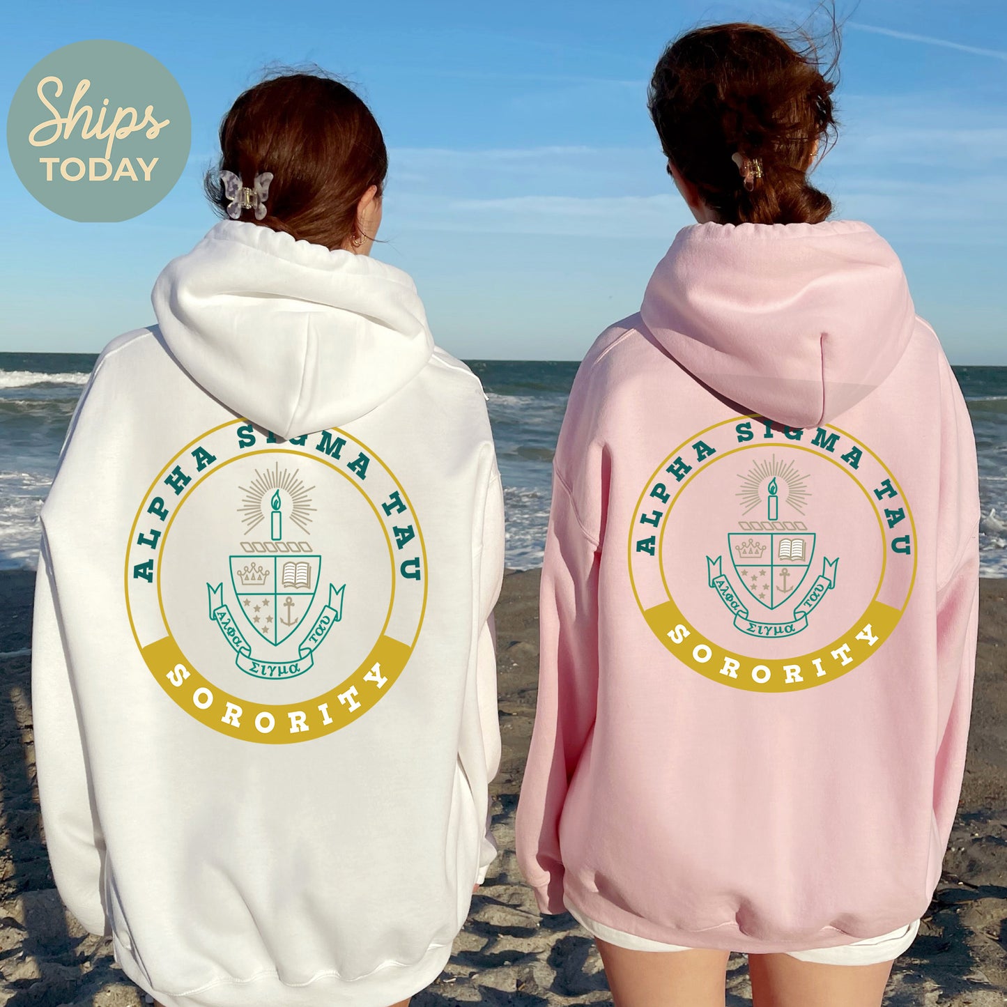 Alpha Sigma Tau Crested Tradition Sorority Hoodie _32823g