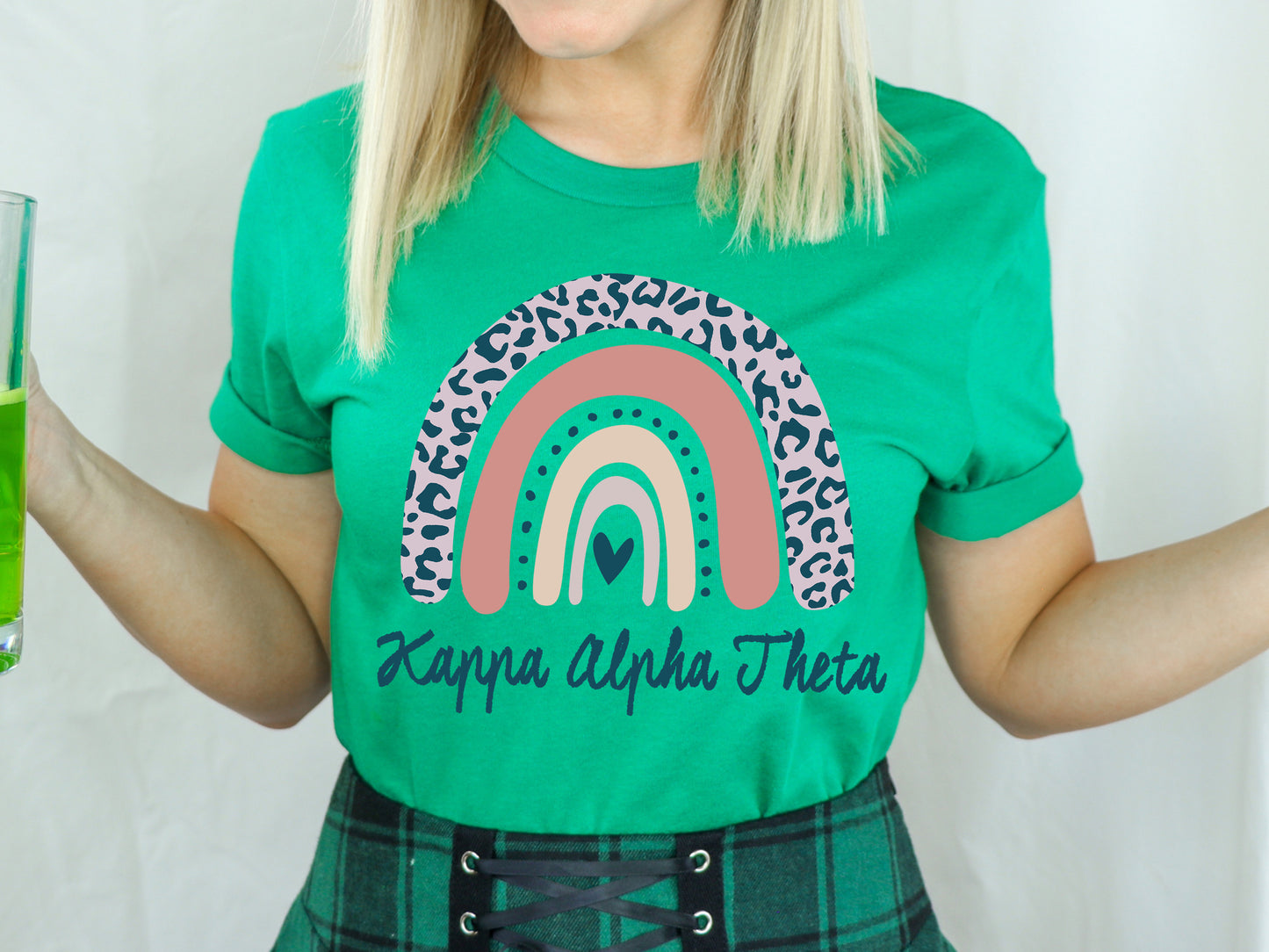 Kappa Alpha Theta Greek Rainbow Sorority T-shirt _ 2748g