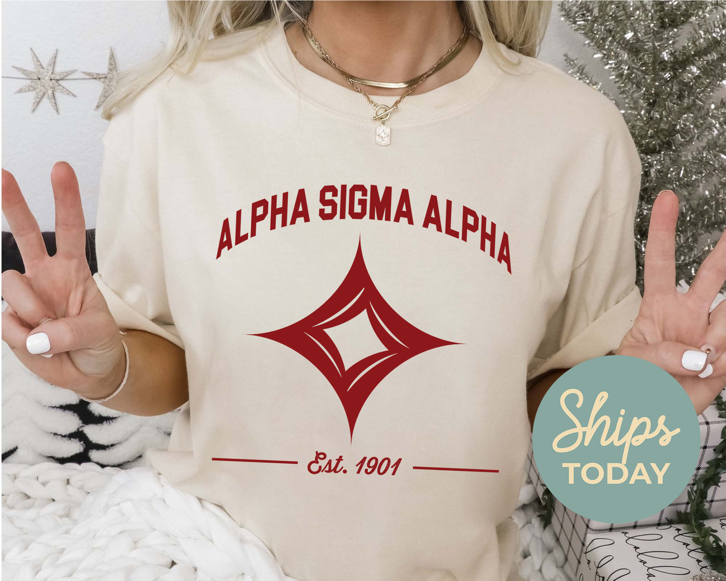Alpha Sigma Alpha Loyalty Crest Sorority T-shirt _ 4426g