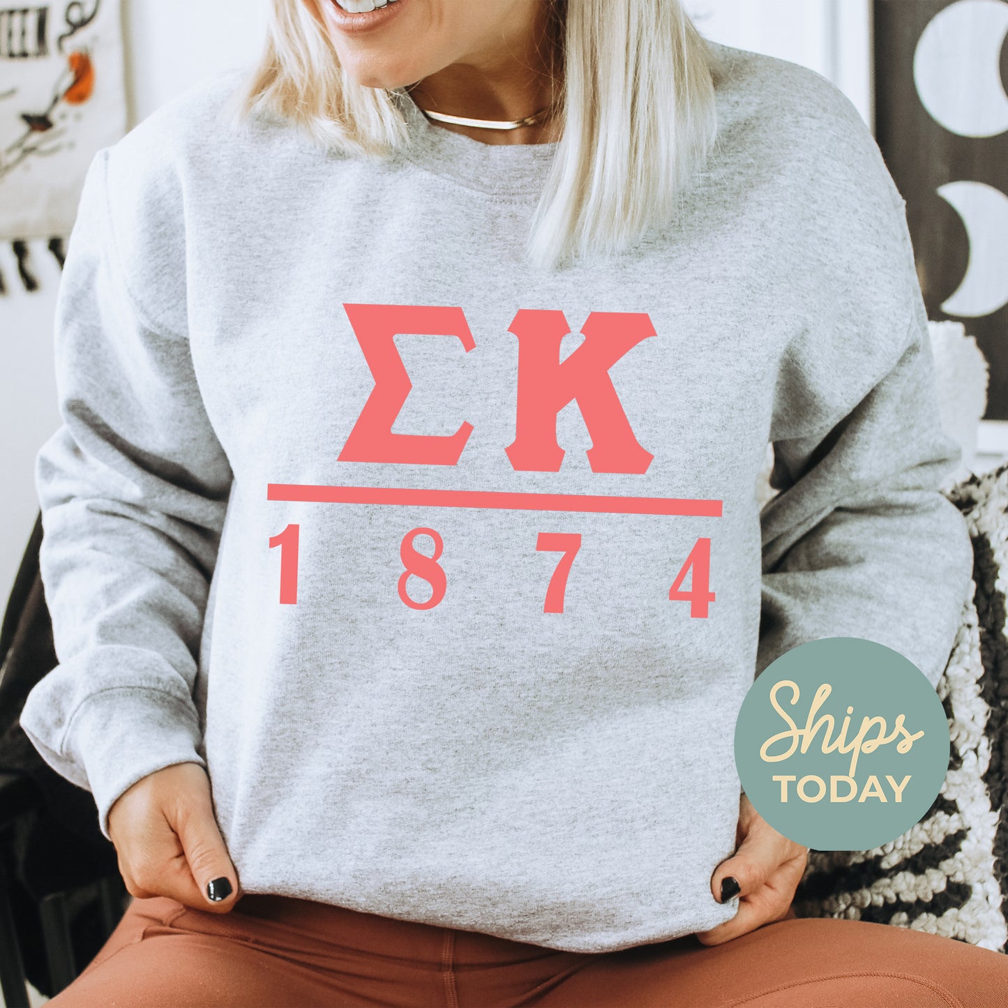 Sigma Kappa Monochromatic Sorority Sweatshirt _ 30865g