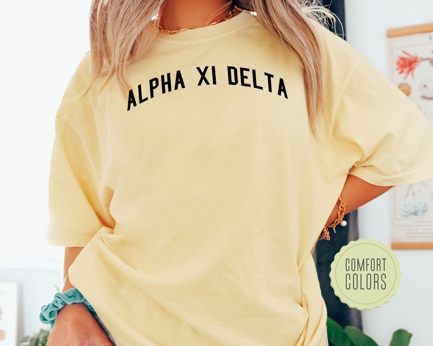 Alpha Xi Delta Just Bold Comfort Colors Sorority T-shirt _ 2377g