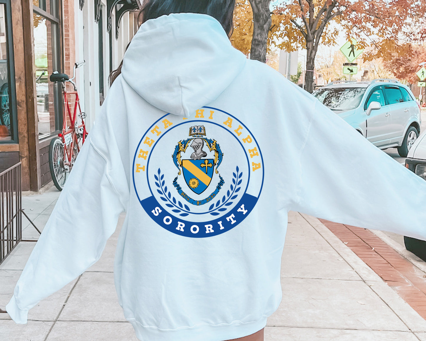 Theta Phi Alpha Crested Tradition Sorority Hoodie _ 32840g