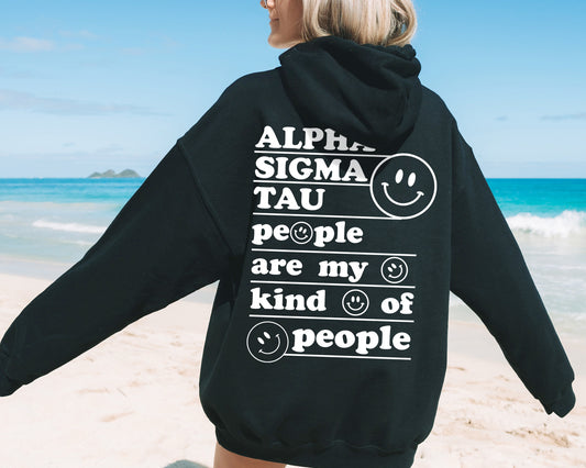 Alpha Sigma Tau My Kind of People Sorority Hoodie _ 33265g