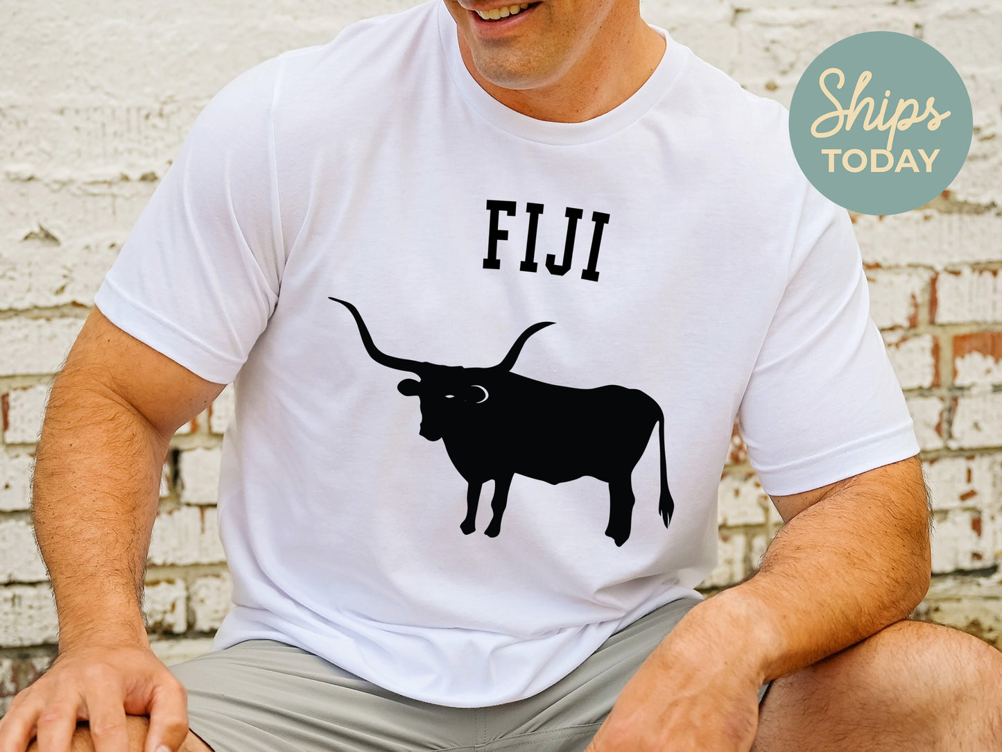 FIJI Long Horn Fraternity T-shirt _ 1534g