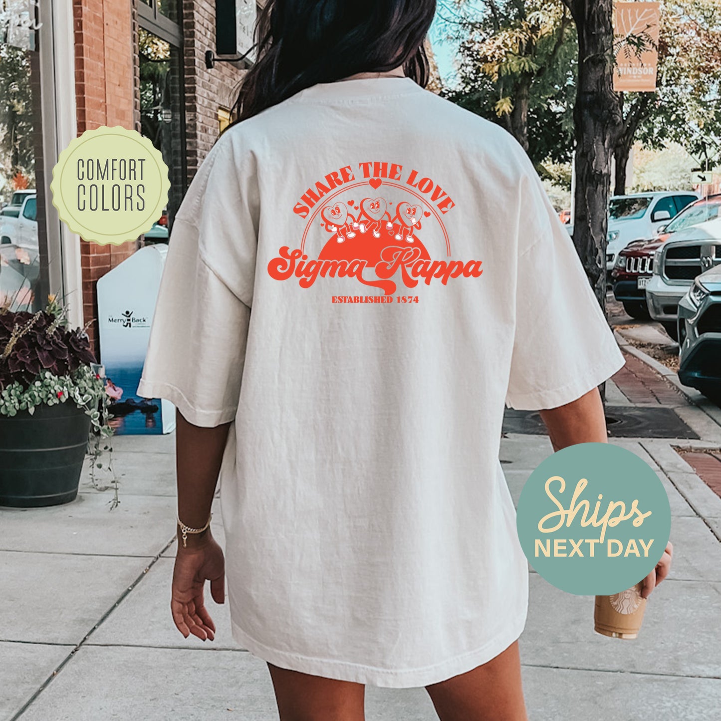Sigma Kappa Share the Love Comfort Colors Sorority T-shirt _ 33254g