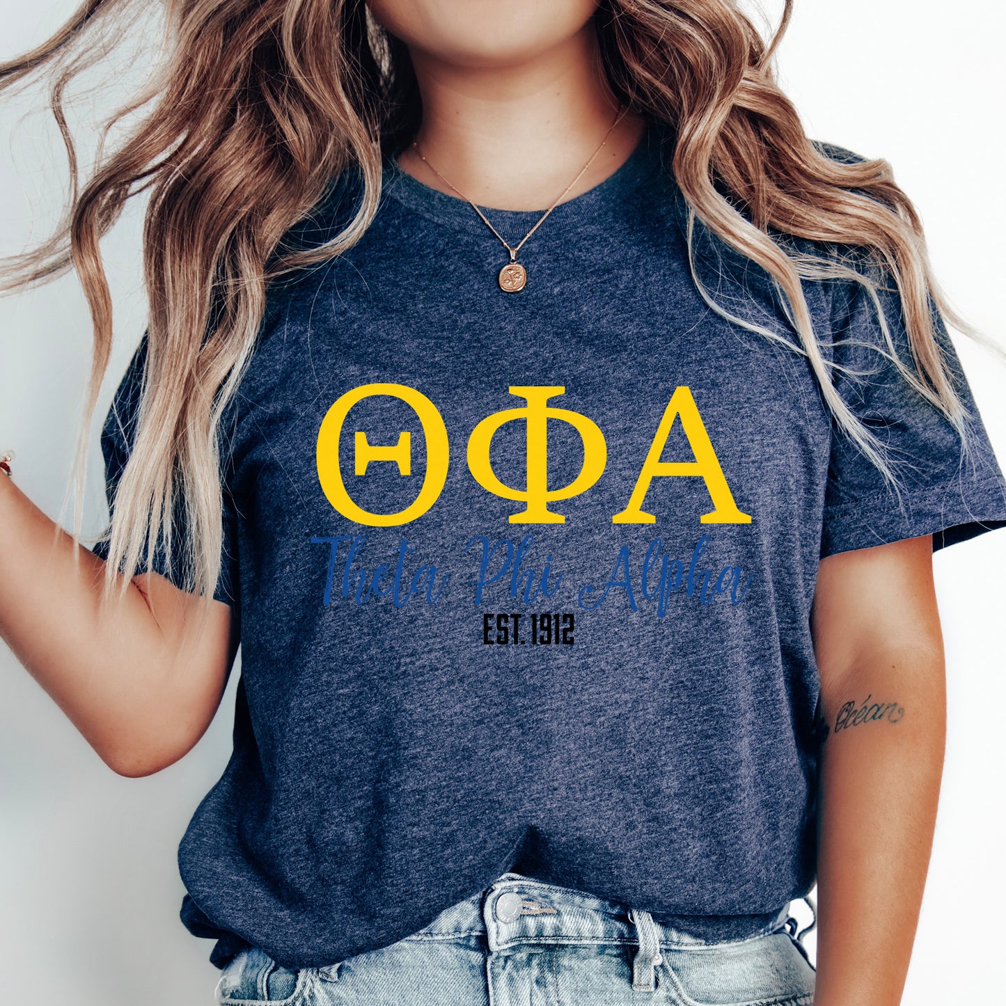 a woman with long hair wearing a t - shirt