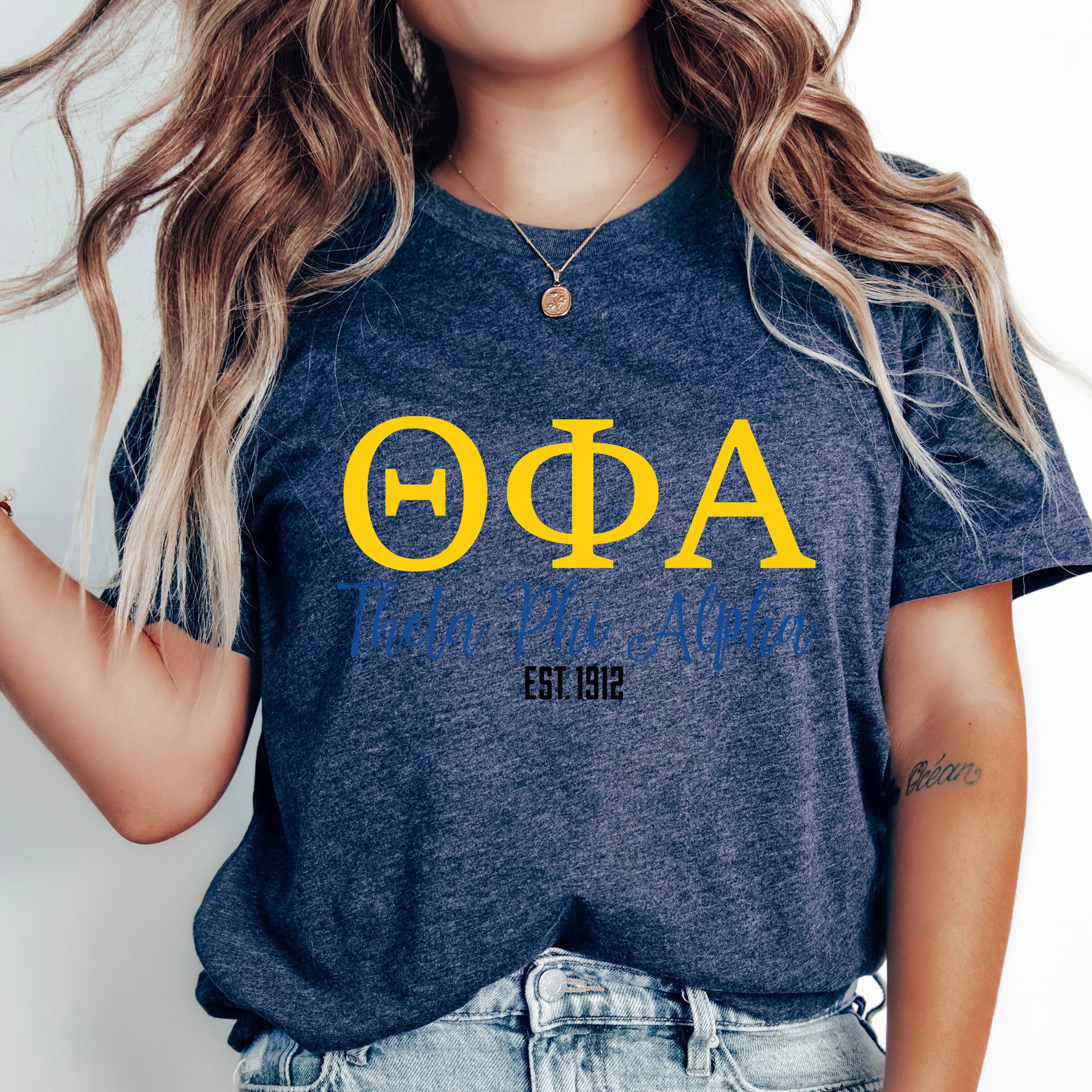 a woman with long hair wearing a t - shirt