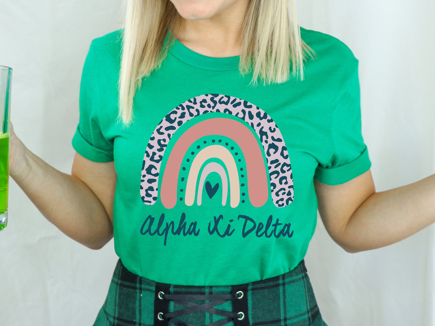 Alpha Xi Delta Greek Rainbow Sorority T-shirt _ 2741g