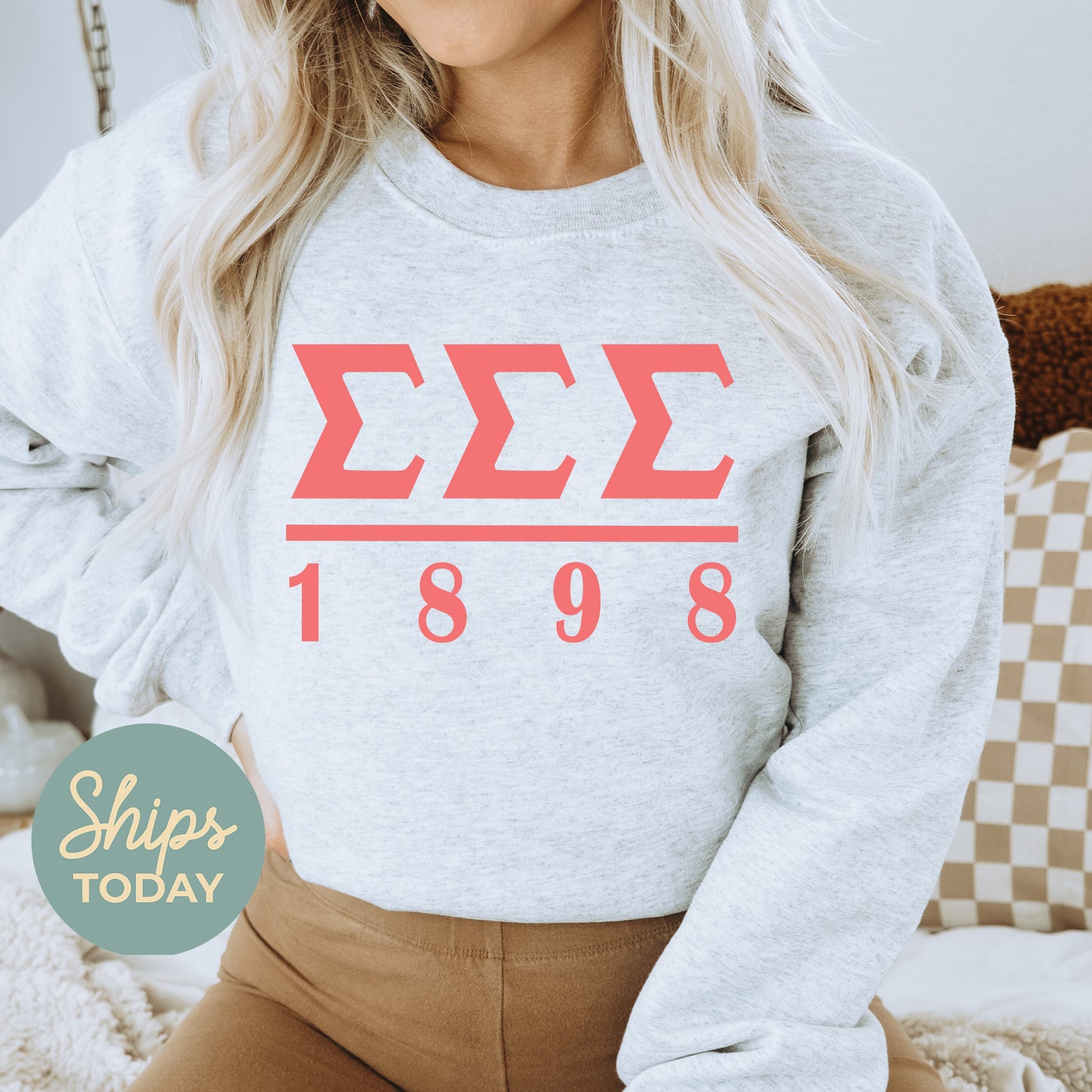 Sigma Sigma Sigma Monochromatic Sorority Sweatshirt _ 30866g