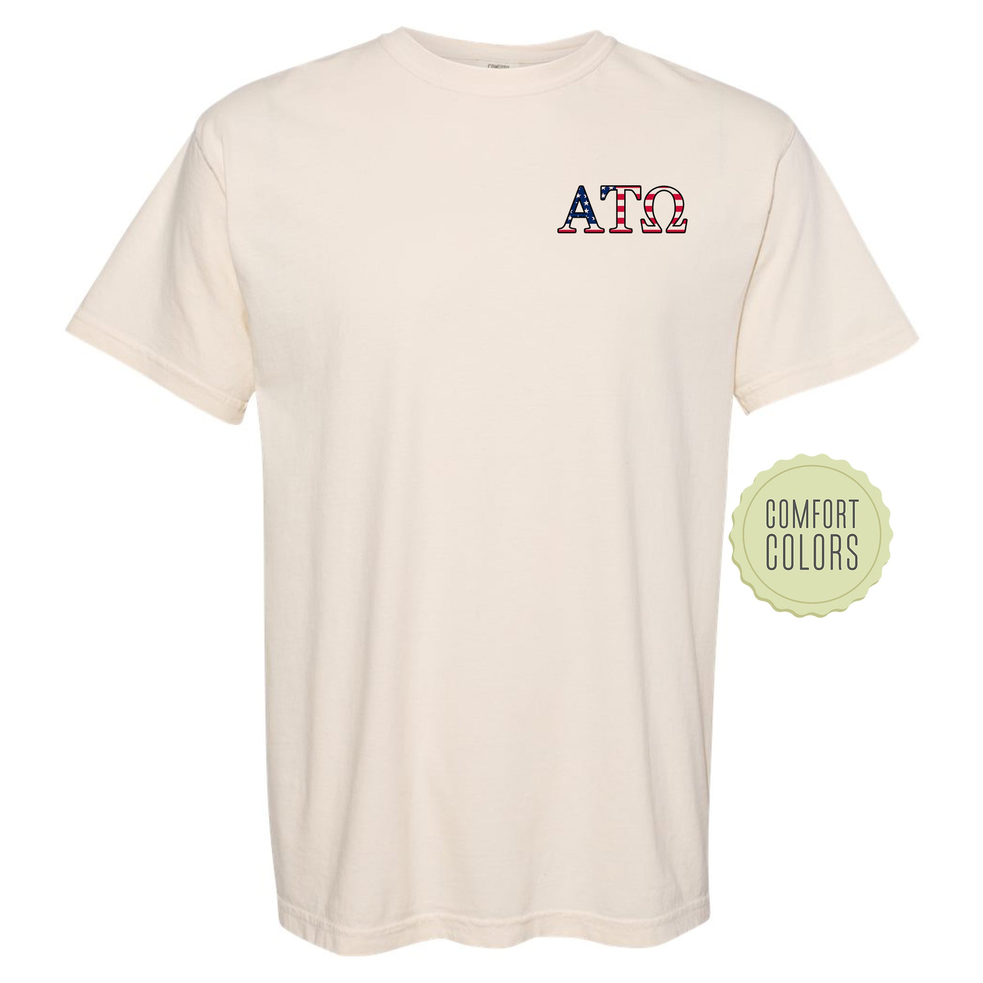 a white t - shirt with the word atc printed on it