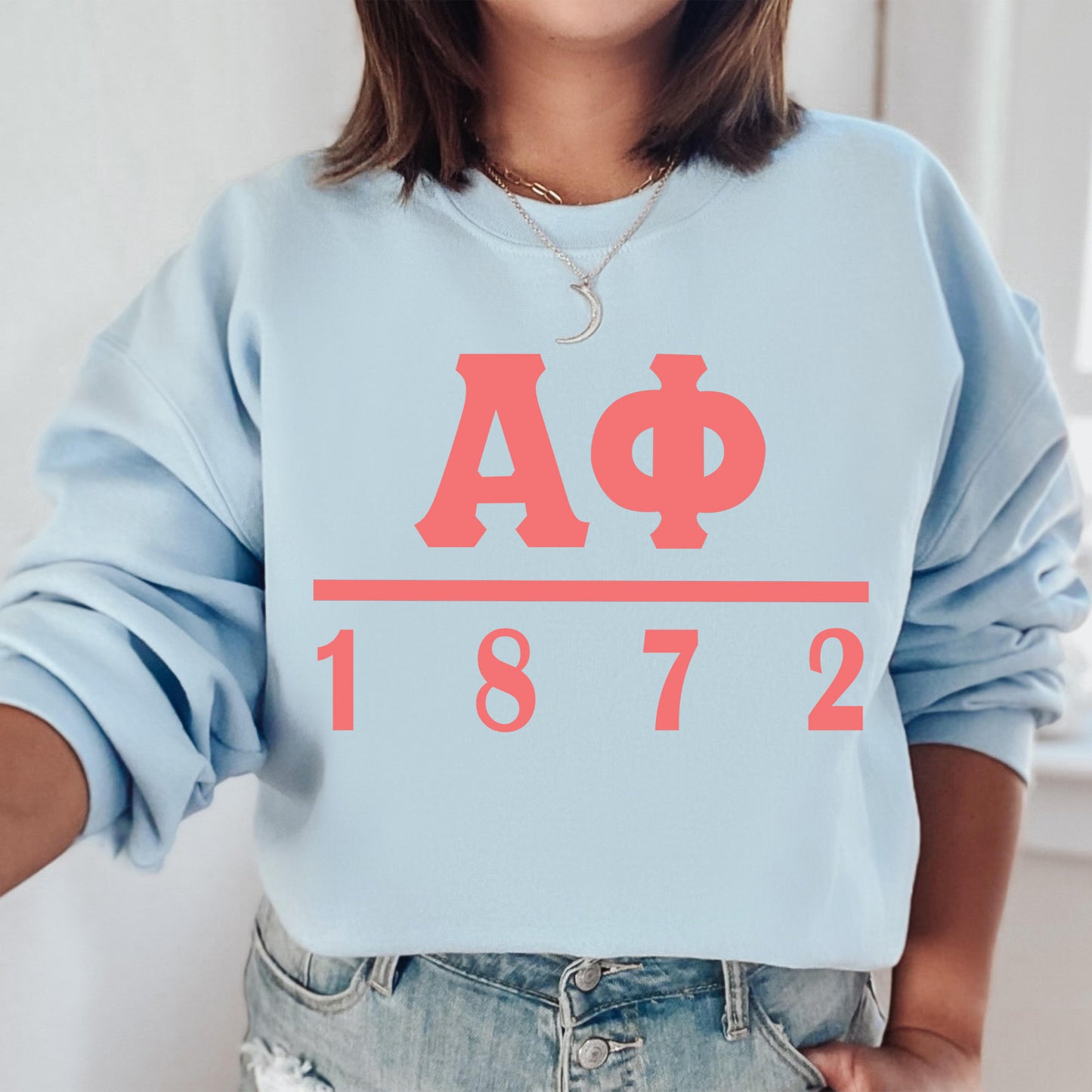 Alpha Phi Monochromatic Sorority Sweatshirt _ 30848g