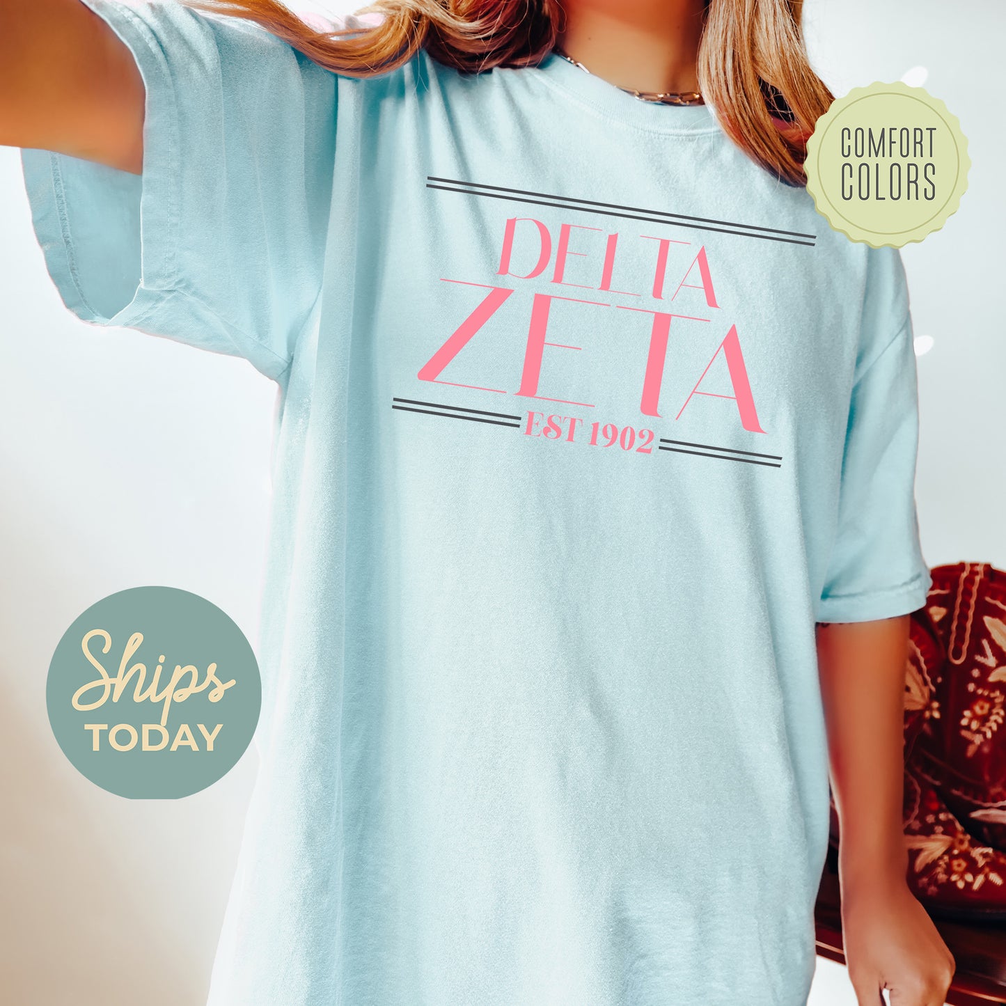 Delta Zeta Greek Harmony Comfort Colors Sorority T-shirt _ 34977g