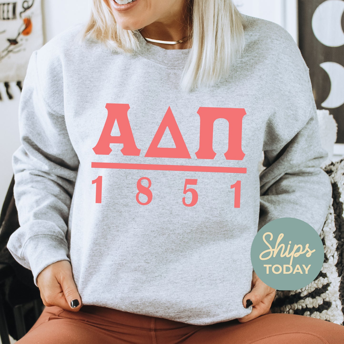 Alpha Delta Pi Monochromatic Sorority Sweatshirt _ 30844g