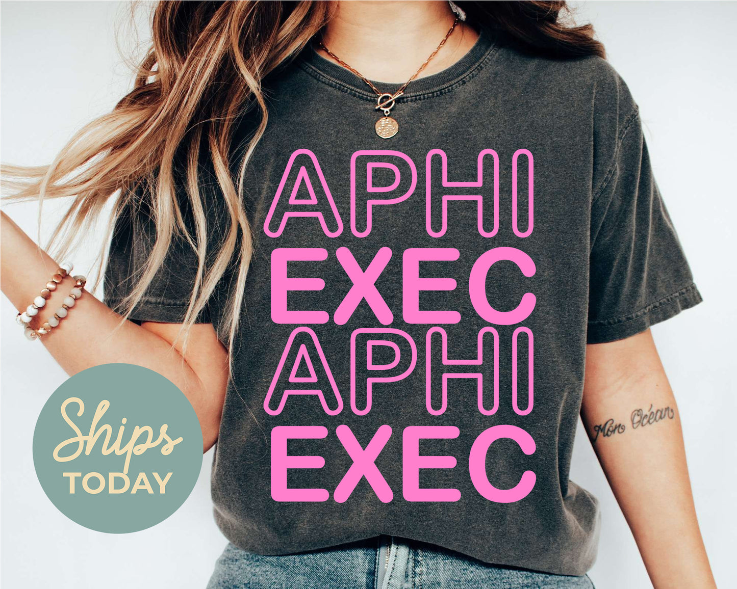 Alpha Phi Executive Sisterhood Sorority T-shirt _ 30905g