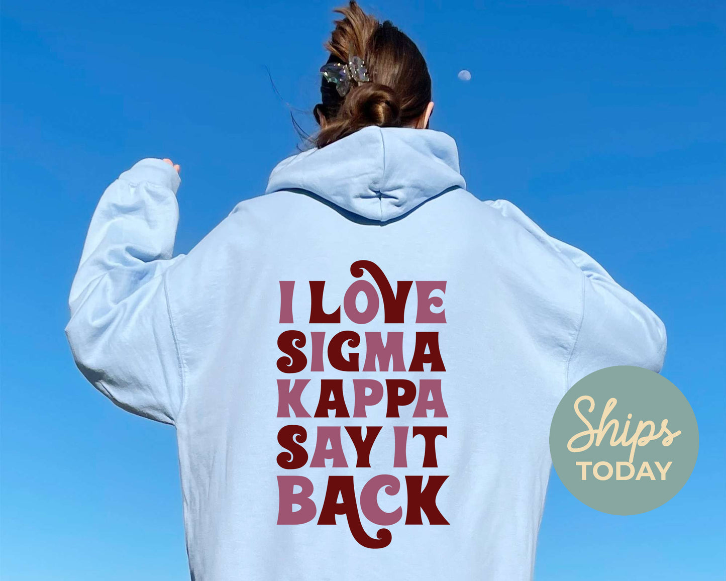 Sigma Kappa Say it Back Sorority Hoodie _ 33394g