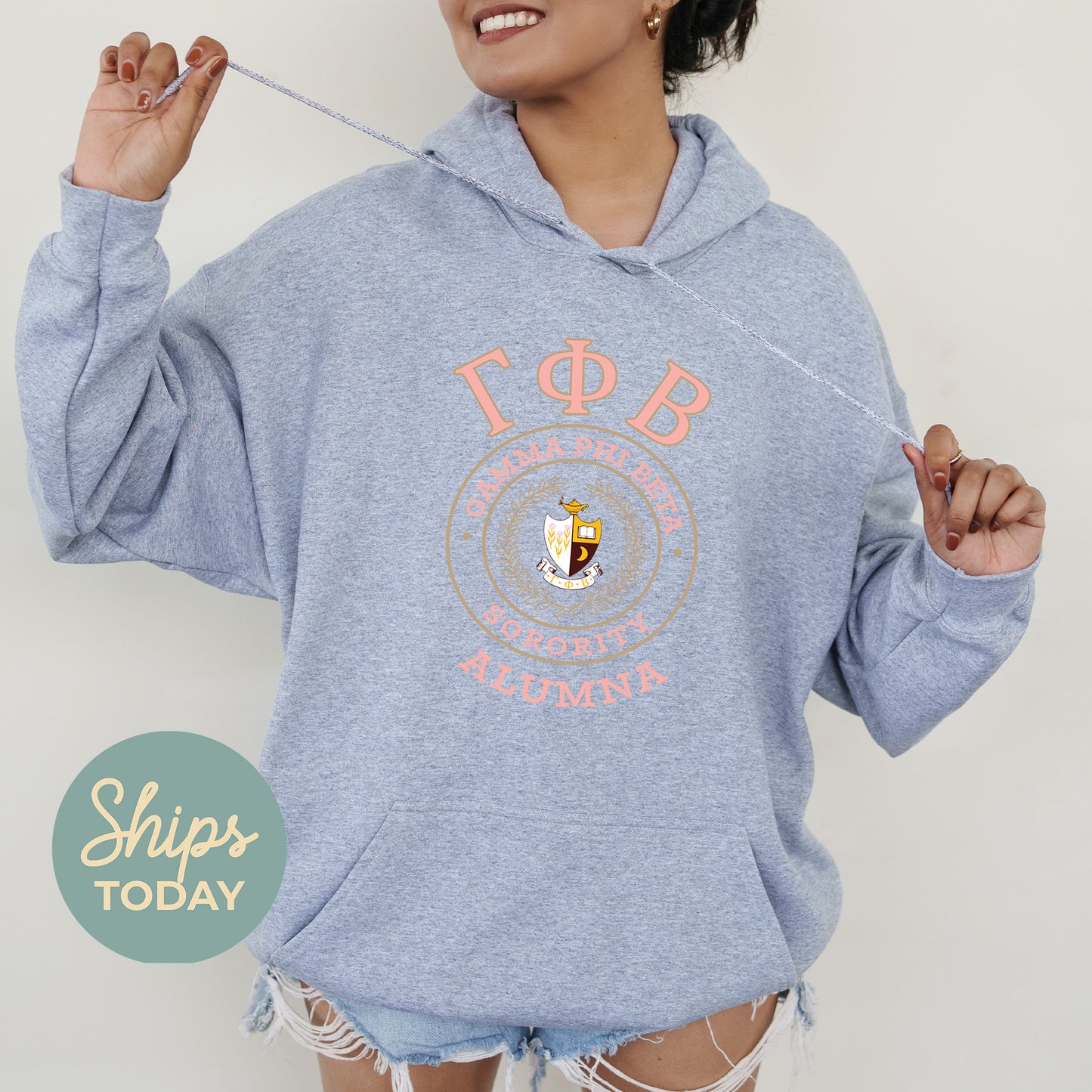 Gamma Phi Beta Alumna Vintage Sorority Hoodie _ 31023g