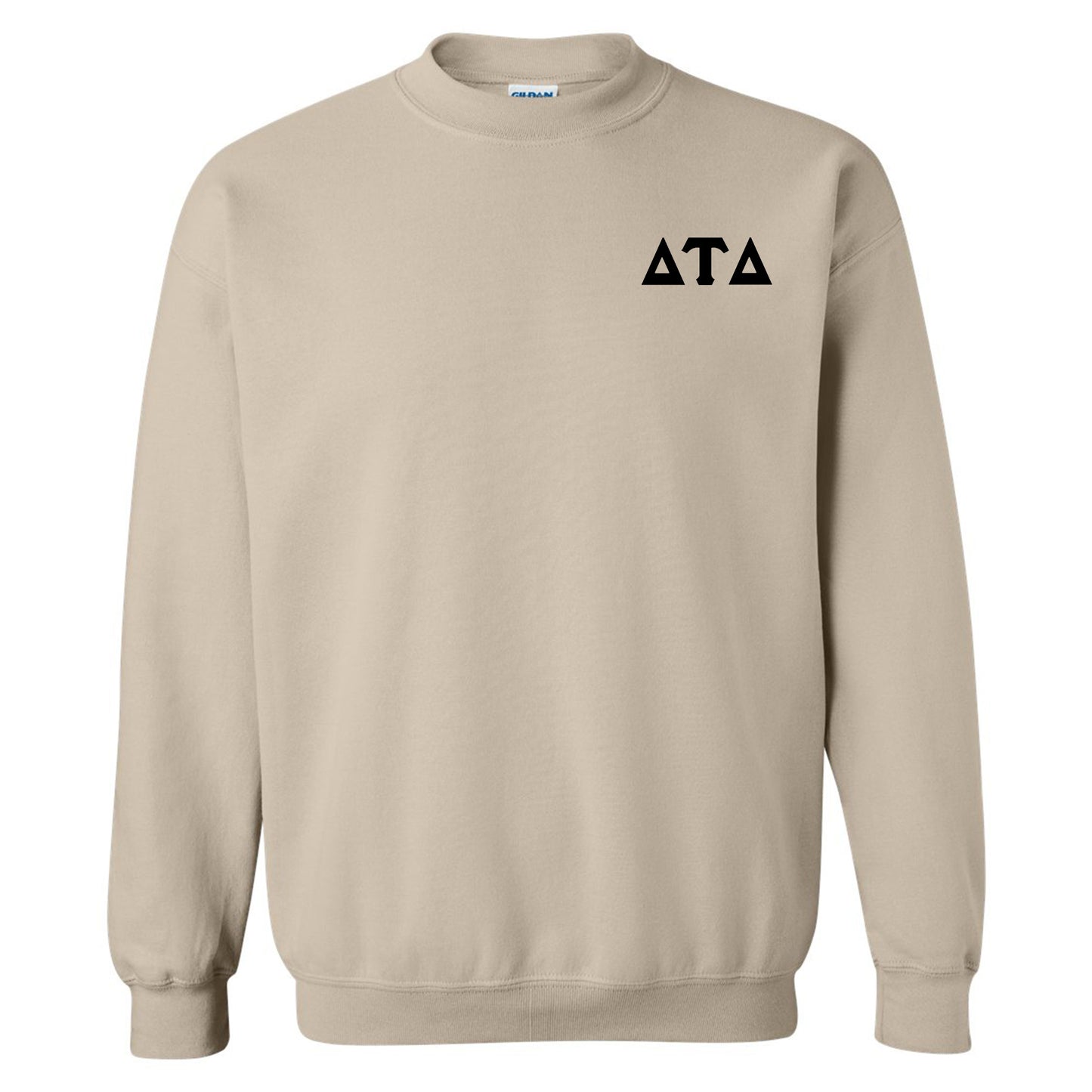a beige sweatshirt with the letters ata on it