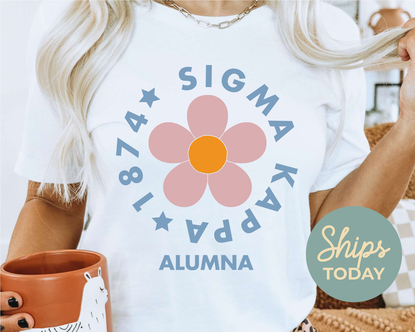 Sigma Kappa Floral Alumna Sorority T-shirt _ 2573g