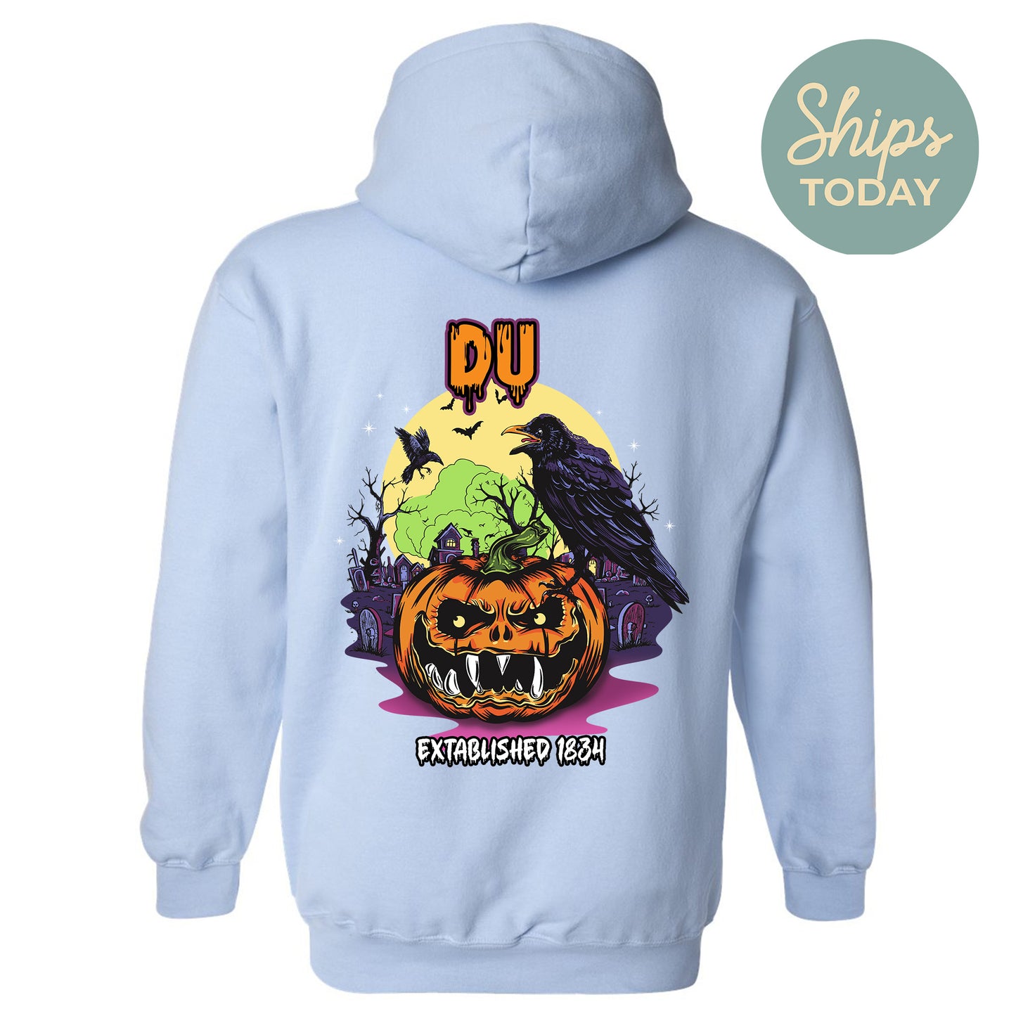 Delta Upsilon Halloween Bats Fraternity Hoodie _ 36261g