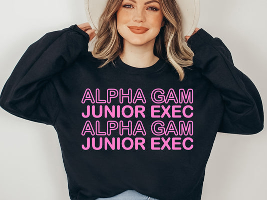 Alpha Gamma Delta Junior Exec Sorority Sweatshirt _ 30929g