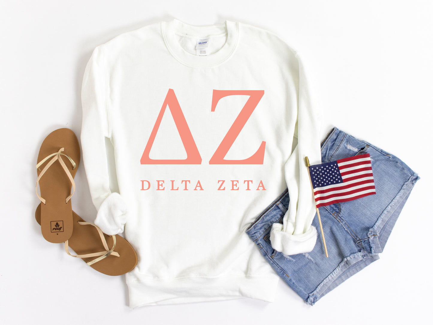 Delta Zeta Pink Personality Sorority Sweatshirt _ 661g