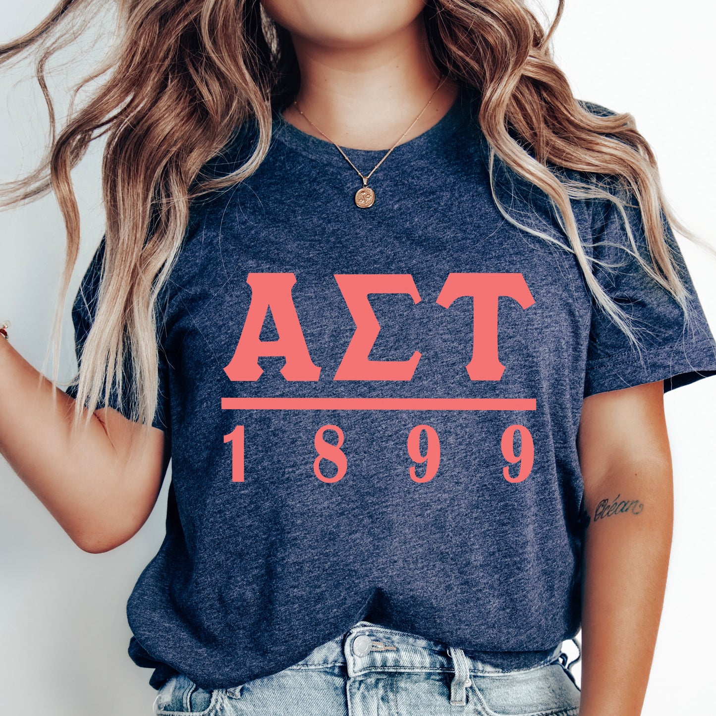 Alpha Sigma Tau Monochromatic Sorority T-shirt _ 30850g